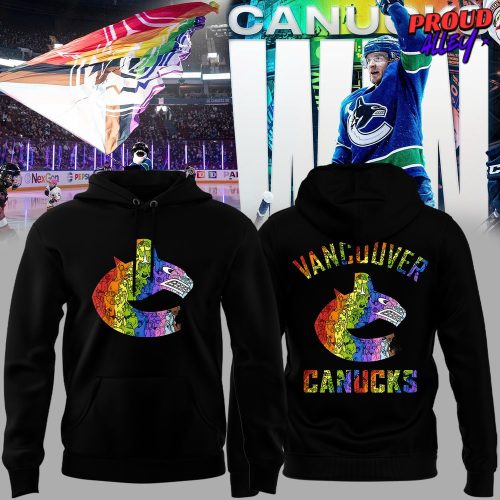 Vancouver Canucks Pride Night 2025 Black Hoodie