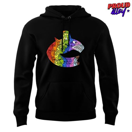 Vancouver Canucks Pride Night 2025 Black Hoodie