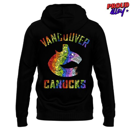 Vancouver Canucks Pride Night 2025 Black Hoodie