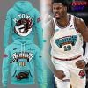 Vancouver Grizzlies Hardwood Classics 2025 Custom White Hoodie