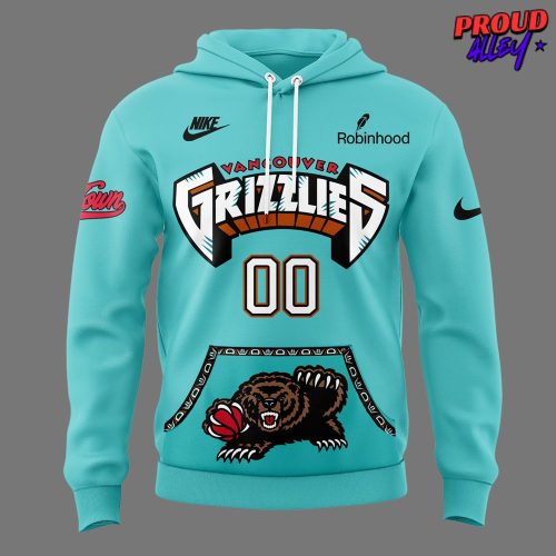 Vancouver Grizzlies Hardwood Classics 2025 Custom Blue Hoodie