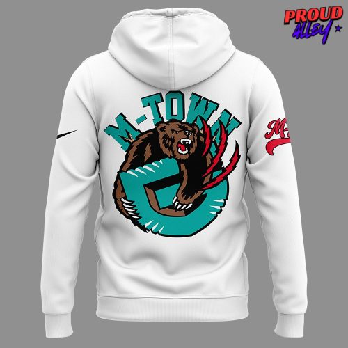 Vancouver Grizzlies Hardwood Classics 2025 Custom White Hoodie