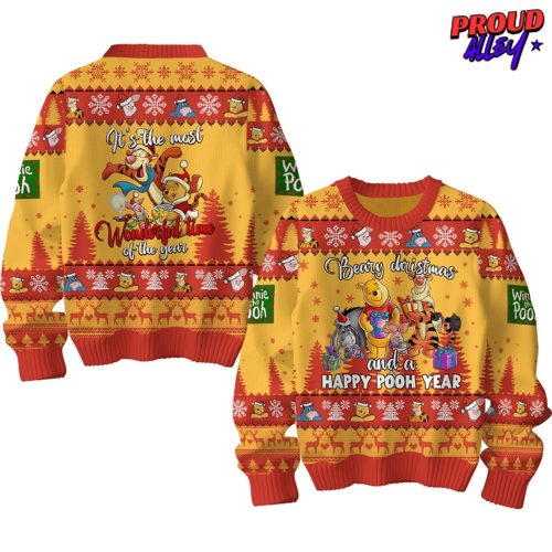 Winnie the Pooh Beary Christmas Holiday Sweater