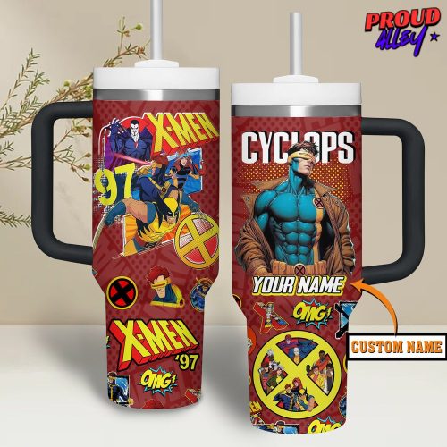 X-Men Marvel Cyclops Custom Name Stanley Tumbler