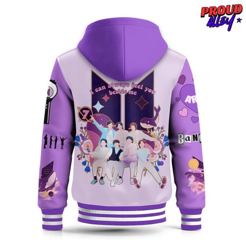 BTS Purple Dream Hooded Varsity Jacket