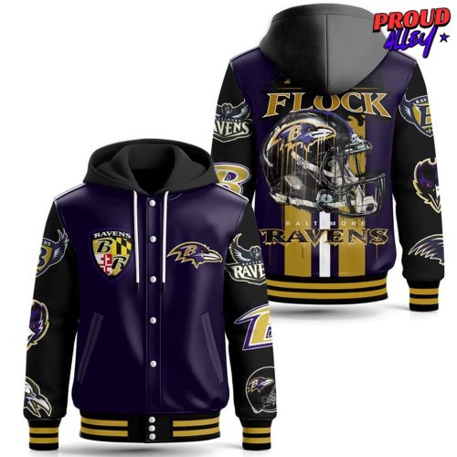 Baltimore Ravens Flock Pride Hooded Varsity Jacket