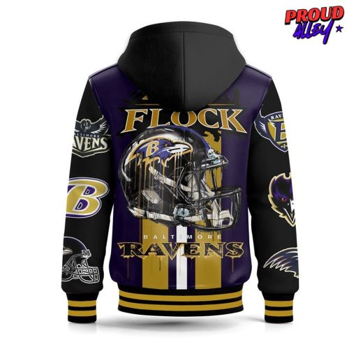 Baltimore Ravens Flock Pride Hooded Varsity Jacket