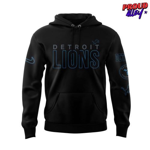 Black Detroit Lions Blackout Special Hoodie