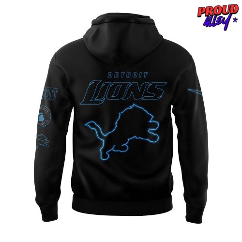 Black Detroit Lions Blackout Special Hoodie