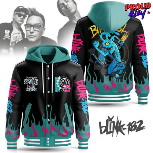 Blink-182 Smile Inside Limited Edition Hooded Varsity Jacket