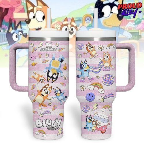 Bluey Glitter Stanley Tumbler Cup