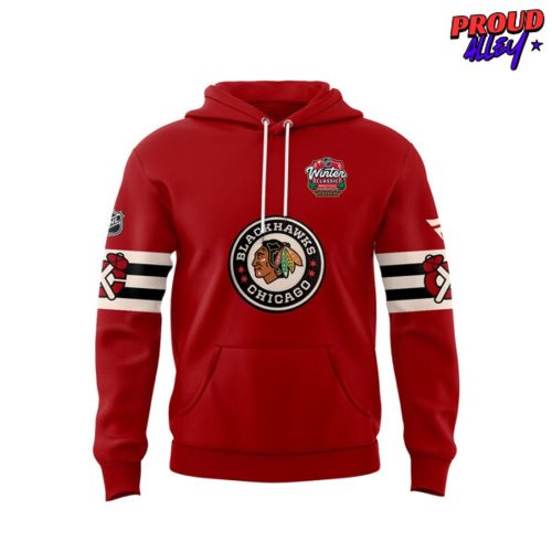 Chicago Blackhawks NHL Winter Classic 2025 Red Hoodie