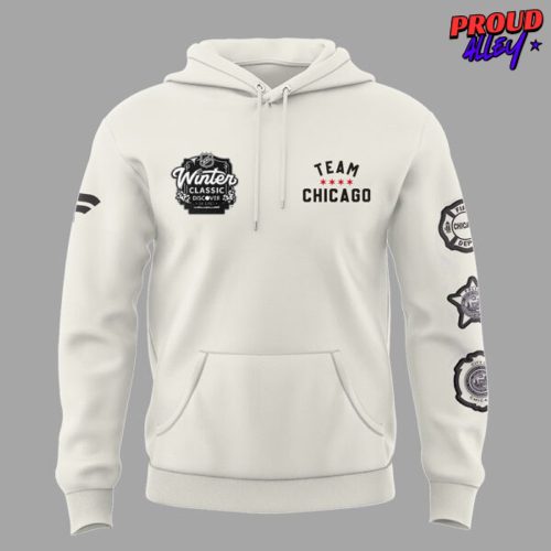 Chicago Blackhawks Winter Classic 2025 Cream Hoodie