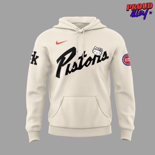 Detroit Pistons Hello Kitty Night Cream Hoodie