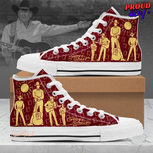 George Strait Limited Edition Converse Hightop Canvas Shoes