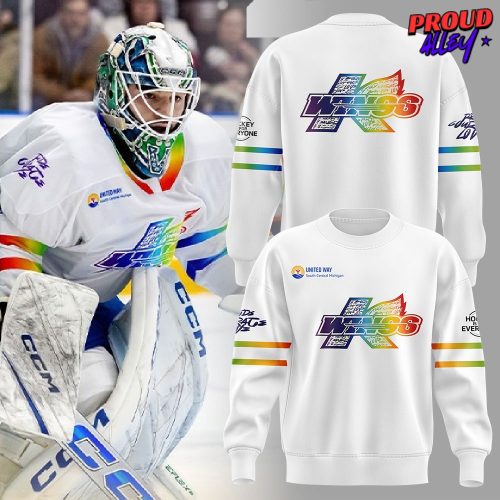 Kalamazoo Wings Hockey Is For Everyone Rainbow Hoodie