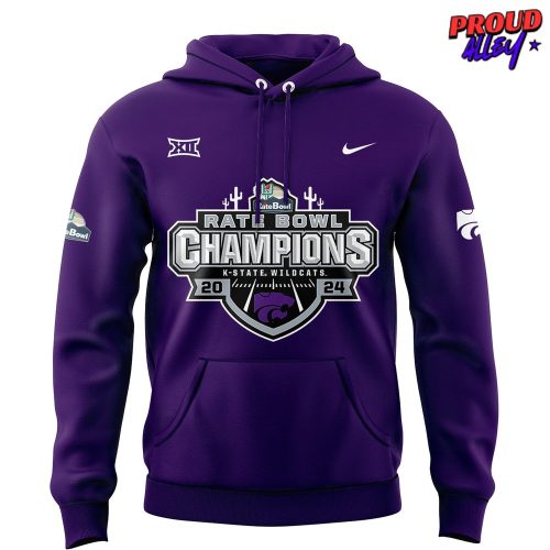 Kansas State Wildcats 2024 Rate Bowl Champions Purple Hoodie