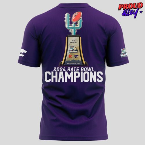 Kansas State Wildcats 2024 Rate Bowl Champions Purple TShirt