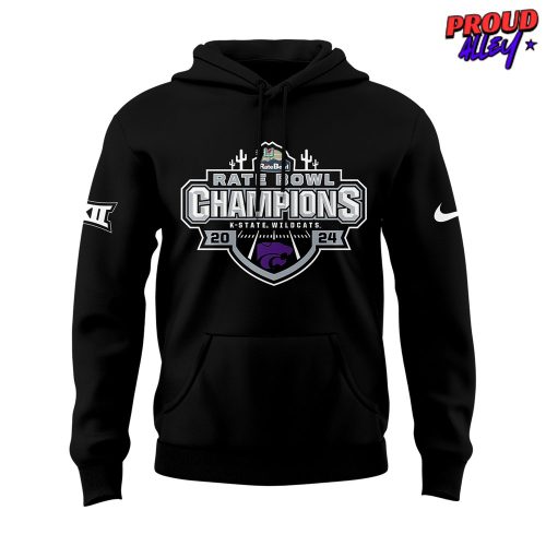 Kansas State Wildcats Rate Bowl Champions 2024 Black Hoodie