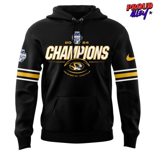 Missouri Tigers Transperfect Music City Bowl Champions 2024 Black Hoodie