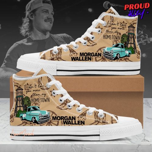 Morgan Wallen Home Town Limited Edition Converse Hightop Canvas Shoes