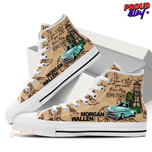 Morgan Wallen Home Town Limited Edition Converse Hightop Canvas Shoes