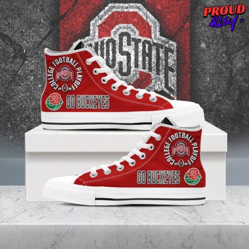 Ohio State Buckeyes Rose Bowl 2024-25 Converse Hightop Canvas Shoes