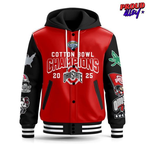 Ohio State Cotton Bowl 2025 Hooded Varsity Jacket