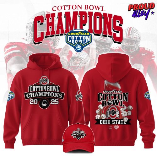 Ohio State NCAA Cotton Bowl Champions 2025 Hoodie