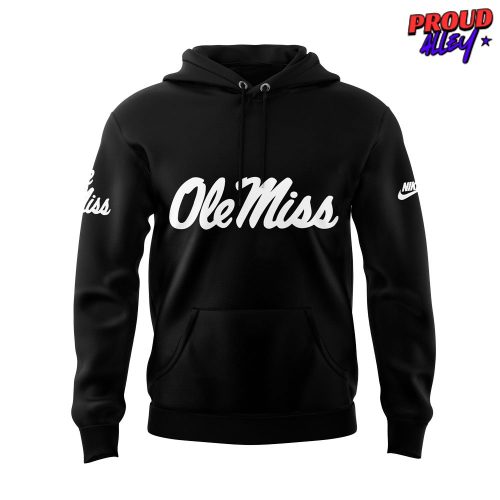 Ole Miss Football New 2025 Black Nike Hoodie