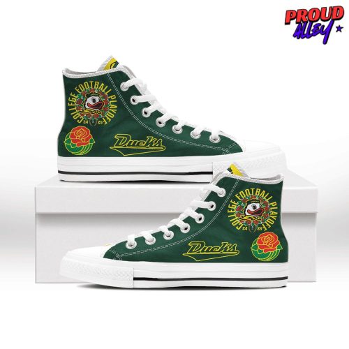 Oregon Ducks College Football Playoff 2024-25 Converse Hightop Canvas Shoes