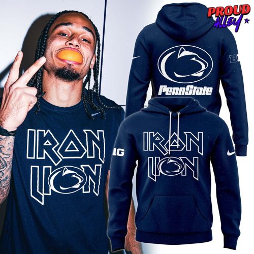 Penn State Nittany Lions Iron Lion Navy Hoodie