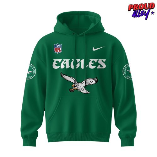 Philadelphia Eagles Football Kelly Green Fly Hoodie