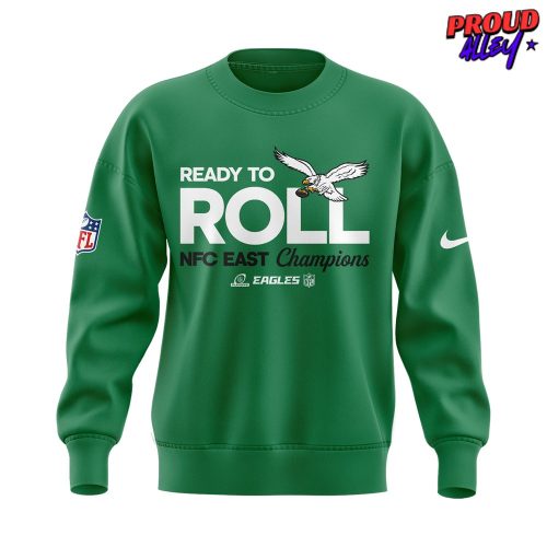 Philadelphia Eagles NFC EAST Champions 2024 Kelly Green Sweatshirt