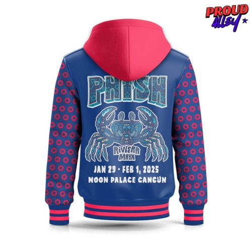 Phish Riviera Maya 2025 Hooded Varsity Jacket