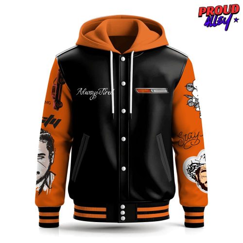 Post Malone Signature Flames Hooded Varsity Hoodie