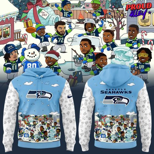 Seattle Seahawks Happy Holiday Cartoon Hoodie