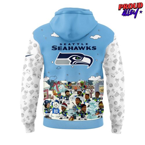 Seattle Seahawks Happy Holiday Cartoon Hoodie