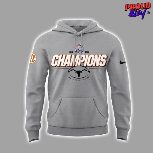 Texas Longhorns Chick-fil-A Peach Bowl 2025 Gray Hoodie