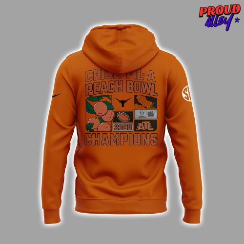 Texas Longhorns Chick Fil A Peach Bowl 2025 Orange Hoodie