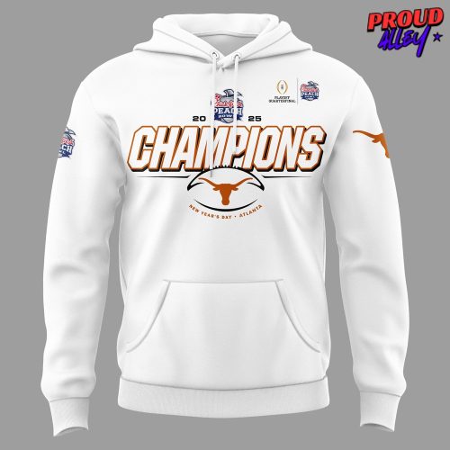 Texas Longhorns Chick-fil-A Peach Bowl 2025 White Hoodie