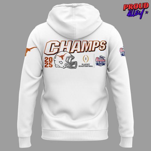 Texas Longhorns Chick fil A Peach Bowl 2025 White Hoodie