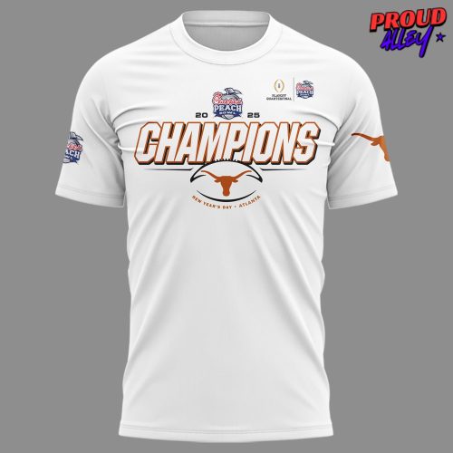 Texas Longhorns Chick-fil-A Peach Bowl 2025 White T-Shirt