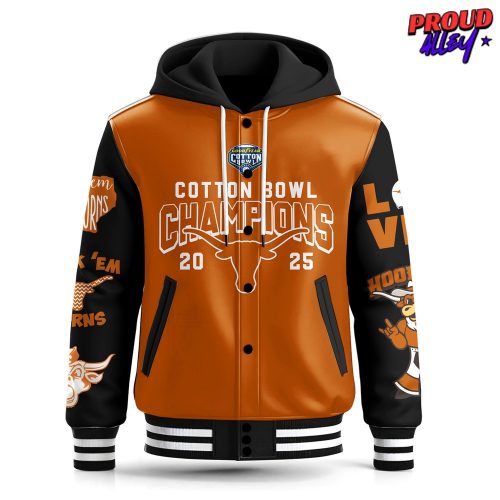 Texas Longhorns Cotton Bowl 2025 Hooded Varsity Jacket