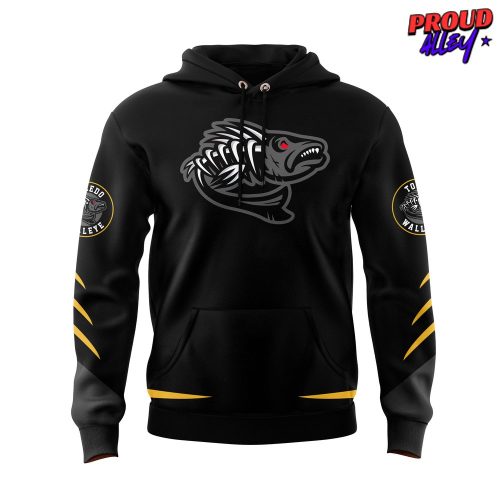 Toledo Walleye Bone Fish Blackout Night Hoodie