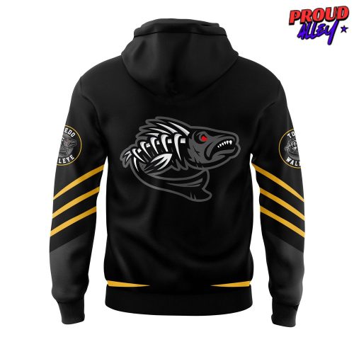 Toledo Walleye Bone Fish Blackout Night Hoodie