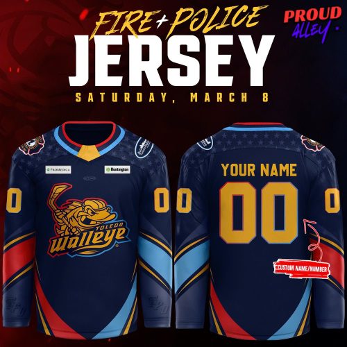 Toledo Walleye Fire Police Hockey Jersey