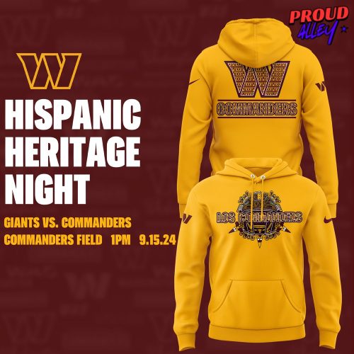 Washington Commanders Hispanic Heritage Night Gold Hoodie