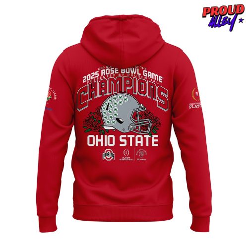 hio State Buckeyes 2025 Rose Bowl Game Red Hoodie