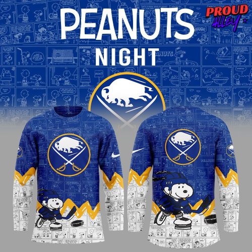 Buffalo Sabres Anniversary of Peanuts Special Hockey Jersey